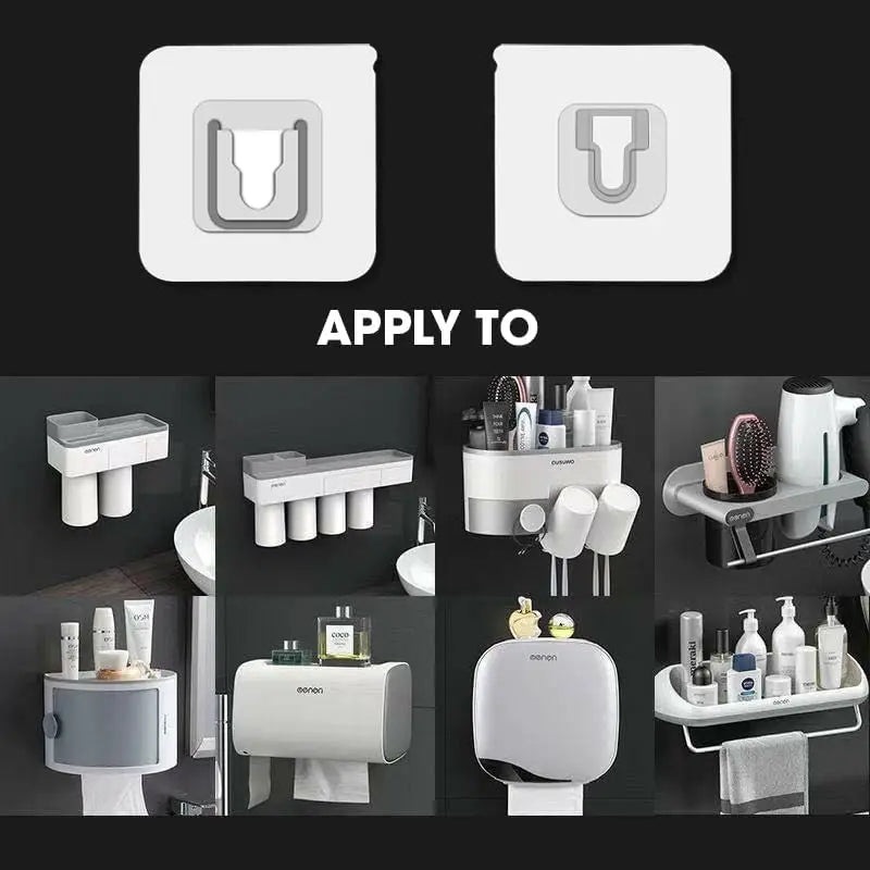 Double-Sided Transparent Suction Cup Wall Hooks – Strong Adhesive Hangers for Kitchen & Bathroom Storage