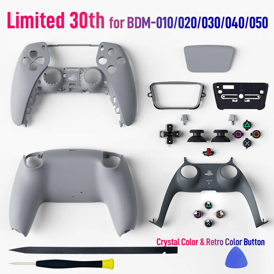 Limited 30th Anniversary PS5 Controller Shell — Front & Back Cover Replacement for BDM-010/020/030/040/050