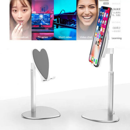 Heart Shaped Adjustable Universal Tablet Holder Stand | Desktop Mobile Phone Desk Stand