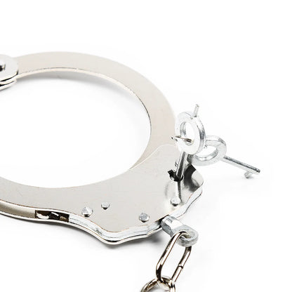 DUTRIEUX Stainless Steel Handcuffs – Adjustable Metal Ankle & Wrist Cuffs with Chain, BDSM Bondage Restraints for Couples