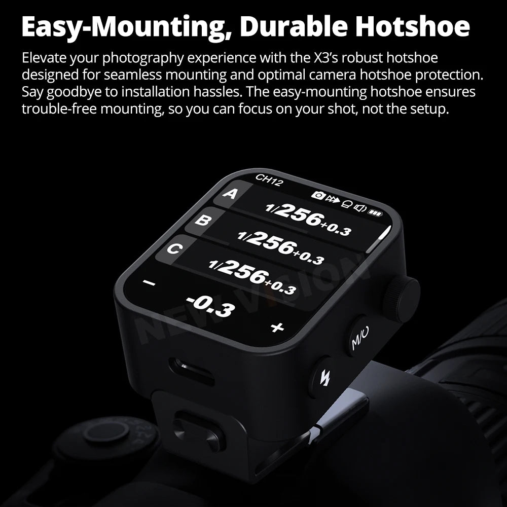 Godox X3 TTL HSS Wireless Flash Trigger – 2.4G Transmitter with OLED Touch Screen, Quick Charge for Canon, Nikon, Sony, Fujifilm