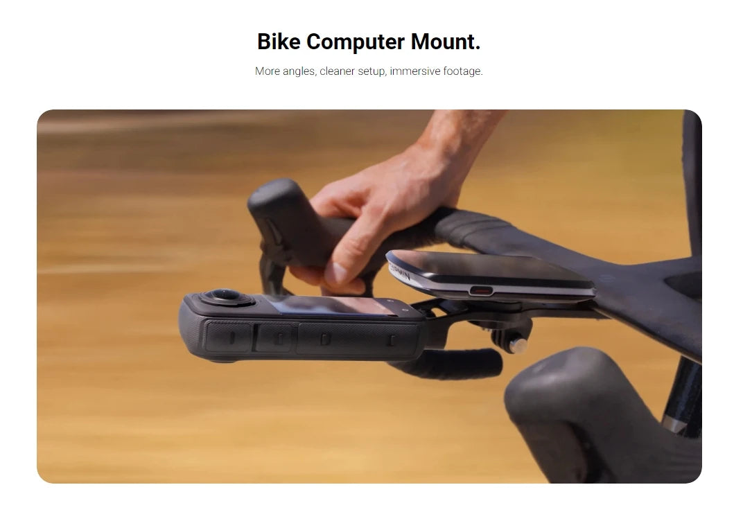 Original Bike Computer Mount for Insta360 X5/X4/X3/ACE – Aluminum Handlebar Clamp Bracket