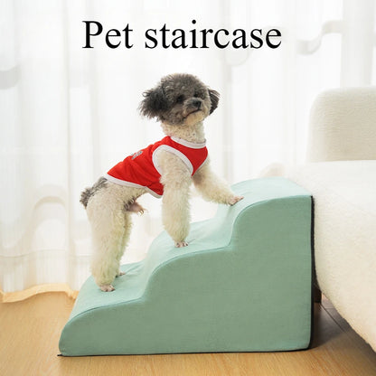 Pet 2/3-Step Stair Ramp for Dogs and Cats - Memory Foam Sponge, Removable and Washable, Training Pet Ramp for Sofa