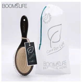 Bamboo Hair Brush for Women – Wide Tooth Styling Comb, Scalp Massage Brush for Smooth Hair & Barber Use