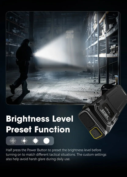 NITECORE EDC23 Tactical Flashlight – 2500LM Portable Emergency Work Light for Camping, Climbing & Outdoor Search