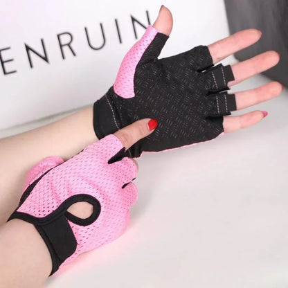 Breathable Cycling Fingerless Gloves – Anti-Slip Half Finger Bike & Gym Gloves for Men & Women