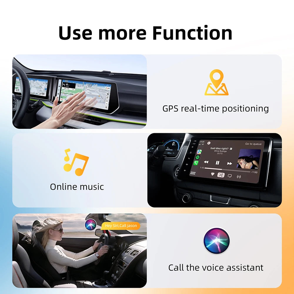 Wireless CarPlay & Android Auto Adapter – USB Mini Dongle Plug & Play for VW, Toyota, Nissan, Honda, Ford, Benz