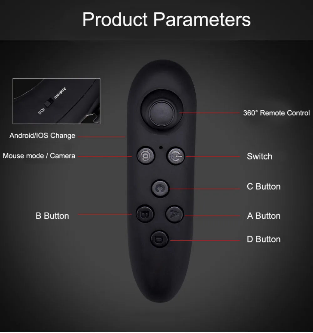 3D VR Headset – Virtual Reality Smart Glasses Helmet for Smartphones with Controllers and 7-Inch Lenses