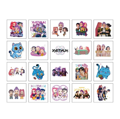 20pcs Cartoon K-Pop Demon Hunters Rumi Temporary Tattoo Stickers – Fun Party Gift Set