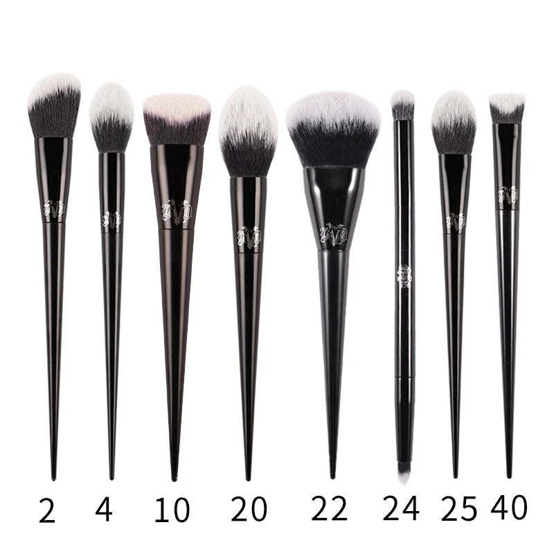 Kat Von D Makeup Brush Set – KVD Foundation, Blush, Highlight, Concealer, Powder & Eyeshadow Brushes Kit