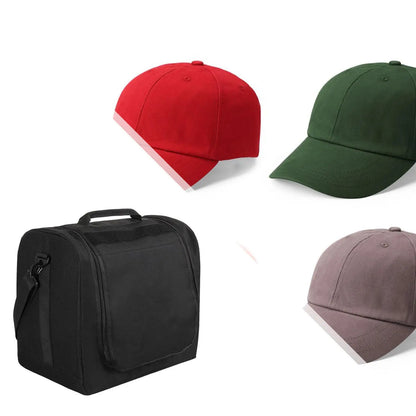 Baseball Cap Carrier Holder - Durable Hat Storage Organizer Bag with Carrying Handle for Sports, Travel & Moving
