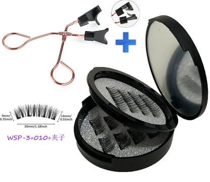 12PCS Magnetic False Eyelashes – Half Lashes Set with Double Box, Mirror & Applicator, Reusable Beauty Makeup