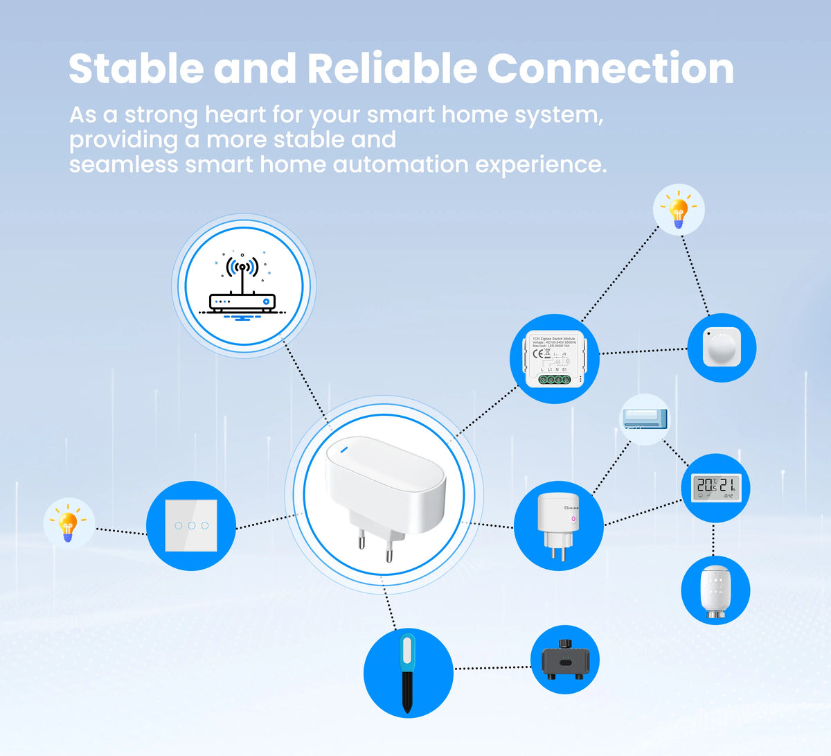 Congo Plug GIRIER Tuya ZigBee Gateway Hub – Plug-in Multi-Mode Bridge, Bluetooth ...