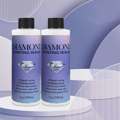 60ML/120ML/200ML Diamond Painting Sealer – Glue with 3 Brushes for Permanent Hold & Shine Effect, Puzzle Art Sealer