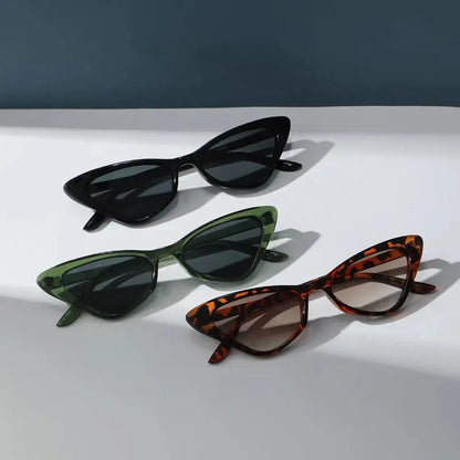 3 Pairs/Set Small Cat Eye Sunglasses: Women's Cute Skinny Retro Vintage Narrow Cateye Eyewear