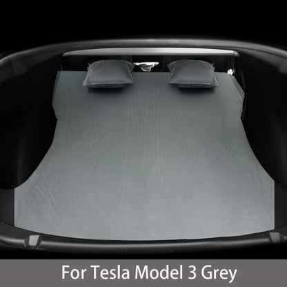 Tesla Model 3 & Model Y Inflatable Car Bed – Suede Fabric Travel Air Mattress for Camping (2017-2024)