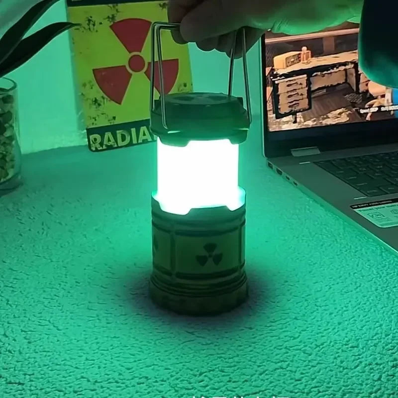 Mini Nuclear Reactor Lantern – Handheld Camping Light & Glow-in-the-Dark Night Lamp for Home Decor or Halloween Gift