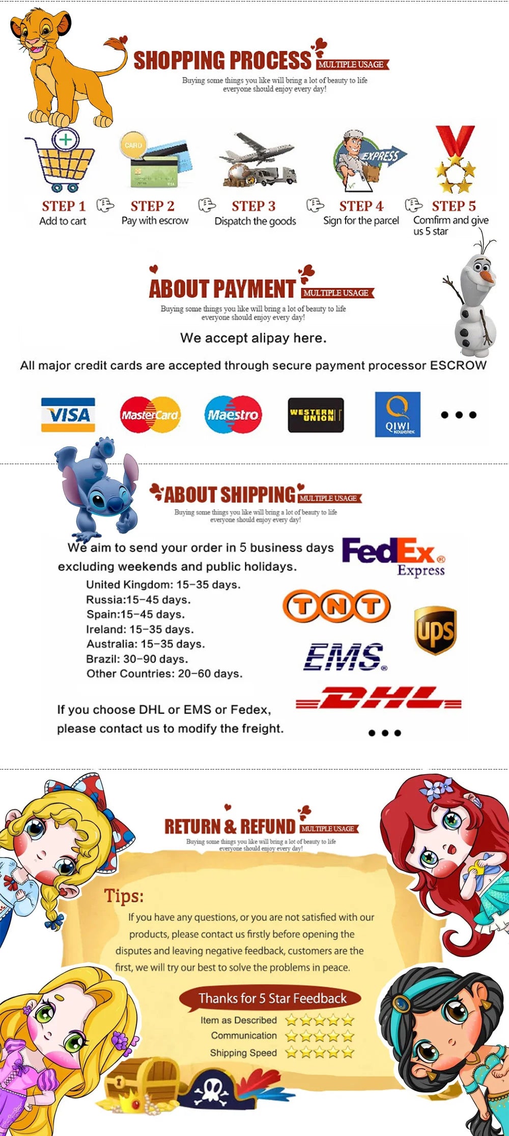 Lilo & Stitch Cute Cartoon Dolls – Kawaii Anime Soft Stuffed Pillow, Appease Toy, Birthday Gift for Boys & Girls