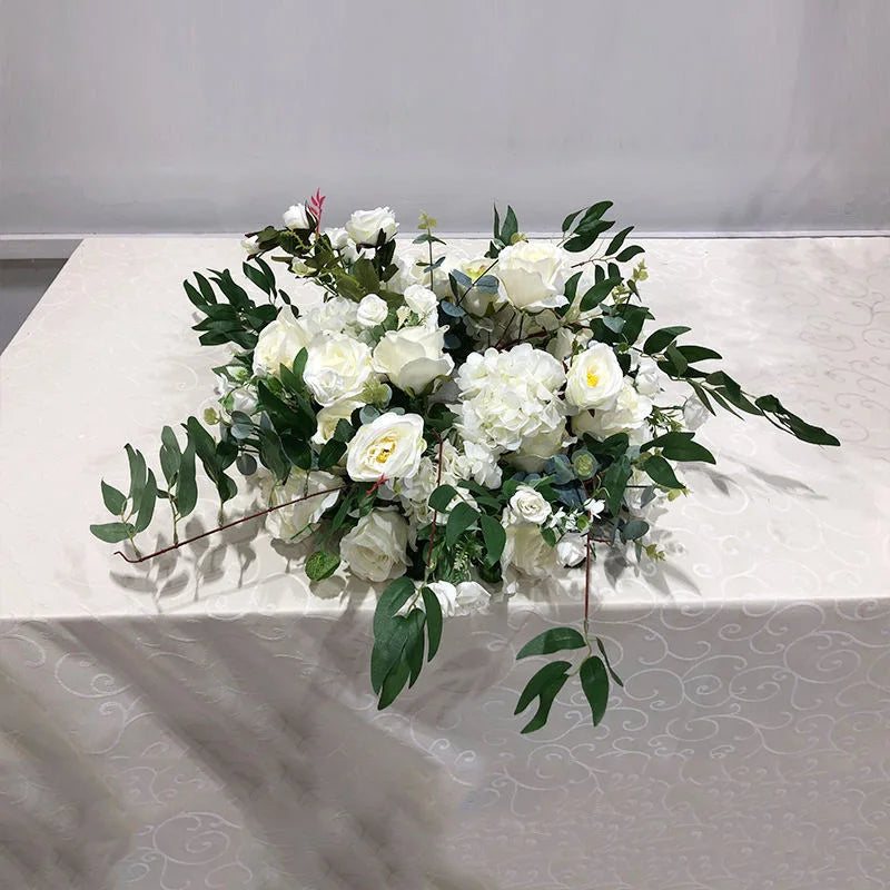 60cm Artificial Flower Wreath – Wedding Table Centerpiece & Backdrop Decoration