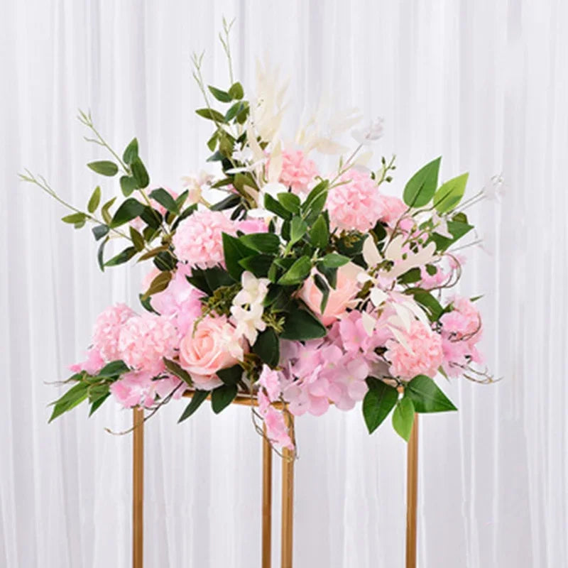 Artificial Rose Flower Ball Centerpiece – Silk Pompom Floral Decor for Wedding Backdrop, Table Display & Photography Props