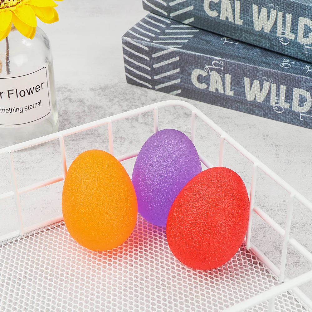 Silicone Hand Grip Strength Trainer — Wrist & Finger Resistance Ball for Adults & Kids, Rehab Therapy & Stress Relief