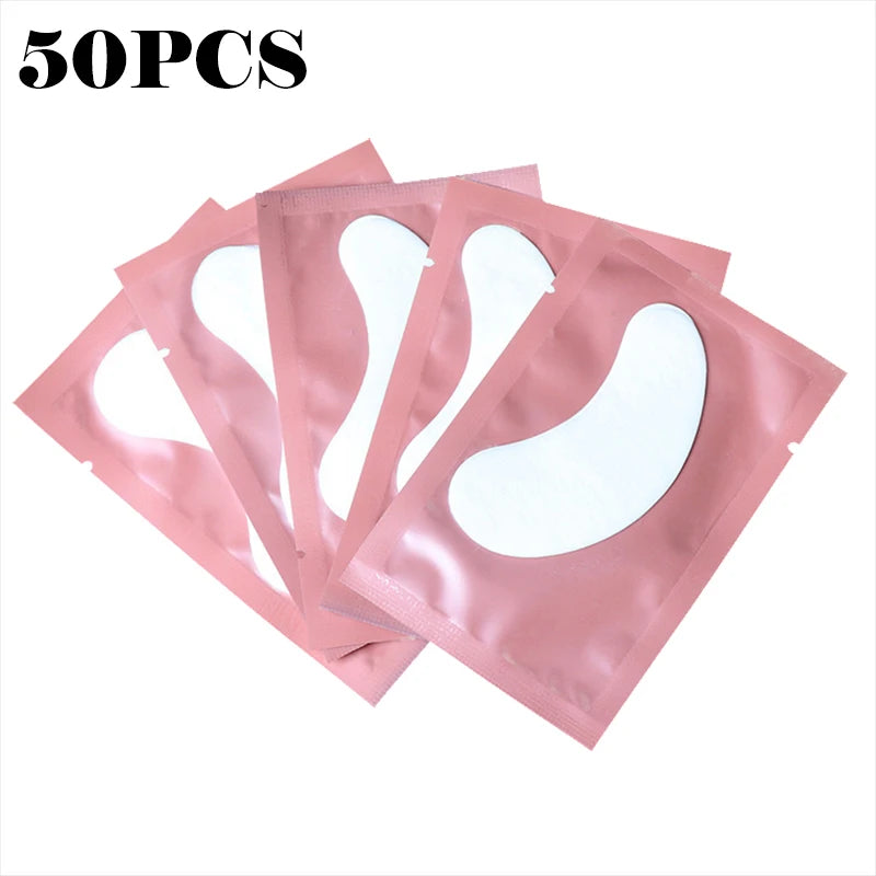 50PCS Hydrogel Eyelash Patches – Moisturizing Eye Pads for Grafting & Isolation
