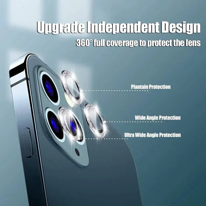 iPhone Camera Lens Protector 3-Pack: Compatible with iPhone 11-15 Pro Max Mini - Protective Glass for Camera Lens on iPhone 14 & 15