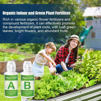 Hydroponic AB Nutrient Solution Set – Plant Fertilizer for Flowers & Vegetables