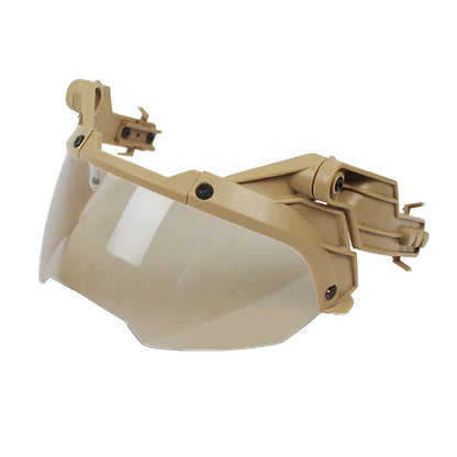 Tactical FAST Helmet Half Face Mask with Flip Goggles – Airsoft, Paintball, and Hunting Gear Accessories