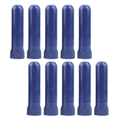 50/80/100 Sets Empty Nasal Inhaler Tubes – Portable Black & White Plastic Inhalers with Cotton Wicks for Essential Oils