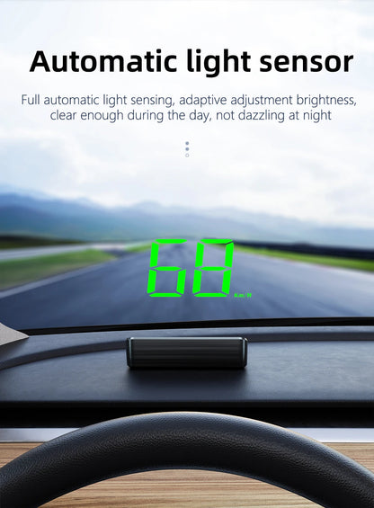 Car Head-Up Display M2 – HD GPS Speedometer, Digital Speed KMH Projector for All Cars, Auto Electronics Accessories