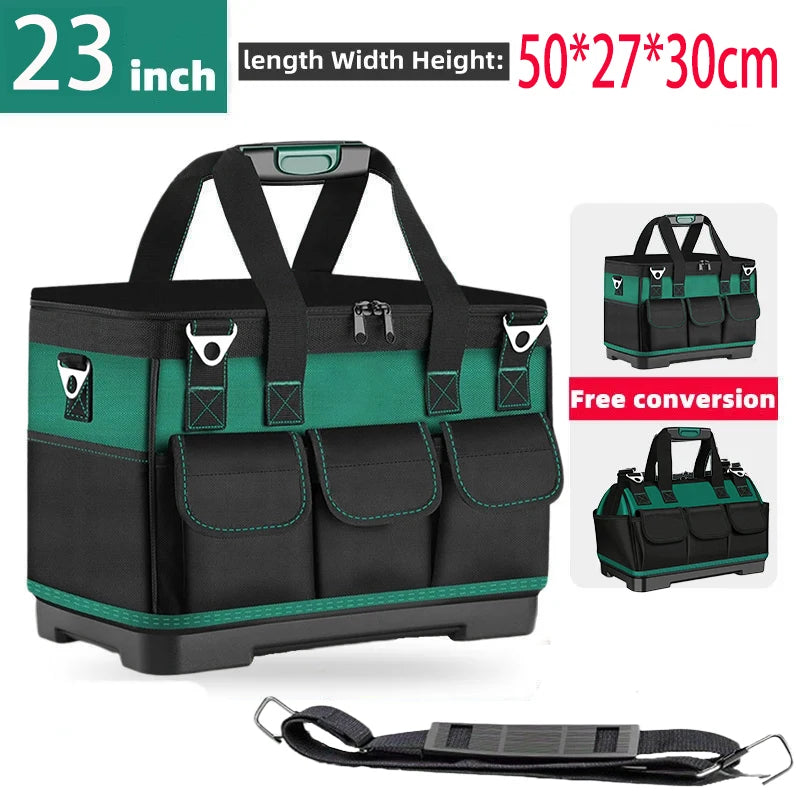 23-inch Large Capacity Waterproof Tool Bag – Thickened 1680D Oxford Electrician Storage
