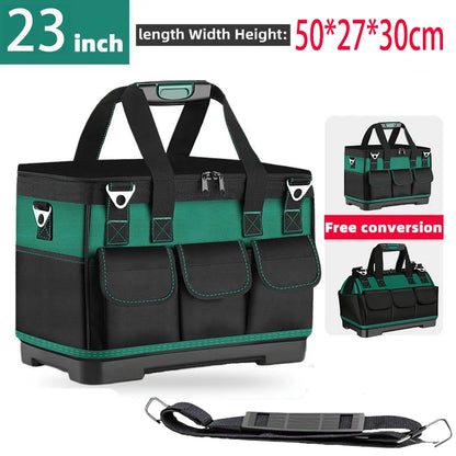 23-inch Large Capacity Waterproof Tool Bag – Thickened 1680D Oxford Electrician Storage