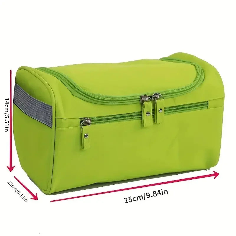 Portable Polyester Travel Cosmetic Bag: Waterproof Toiletries Organizer with Zipper