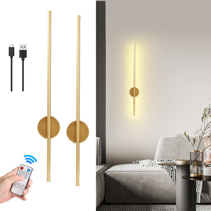 50cm/80cm Rechargeable Wall Light – Wireless Dimming LED Lamp with Remote Control, Modern Night Lamp for Bedroom