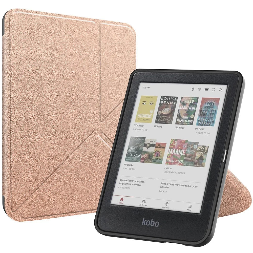 Smart Case for Kobo Clara Colour/BW/2E – Multi-Folding Stand, Magnetic Cover, Soft Back, Auto Sleep/Wake