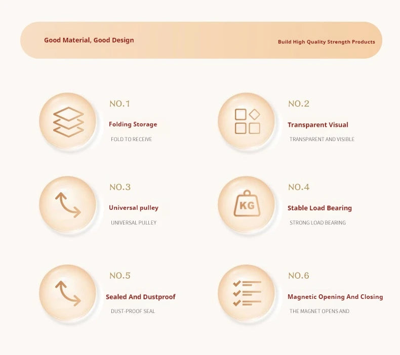 2025 Folding Living Room Cabinet – Multifunction Rolling Closet Organizer with Large Capacity Storage