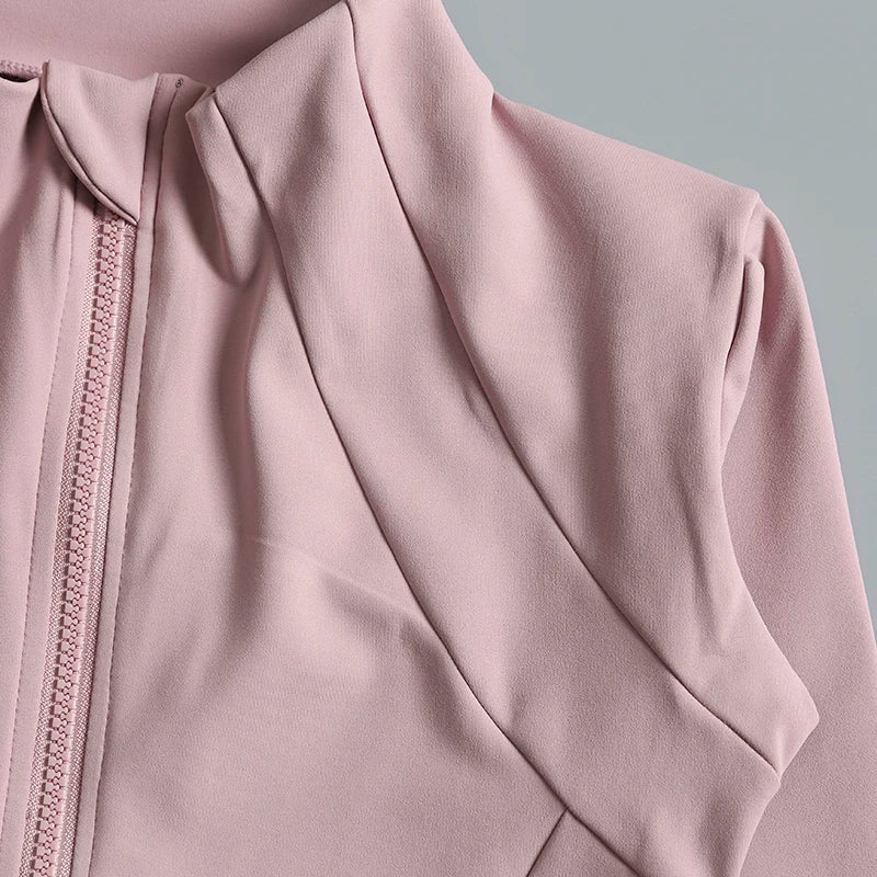 New Yoga Wear Ladies Coat – High Elastic Loose Fitness Top, Long Sleeve Stand-Up Collar for Exercise