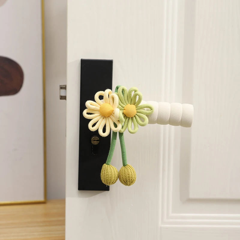 Reusable Floral Refrigerator Handle Covers – Soft, Non-Slip, Dustproof Door Knob Protectors