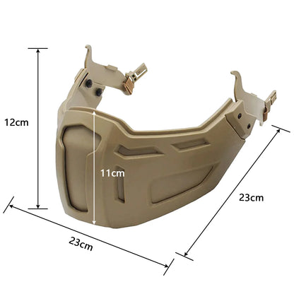 Tactical FAST Helmet Half Face Mask with Flip Goggles – Airsoft, Paintball, and Hunting Gear Accessories