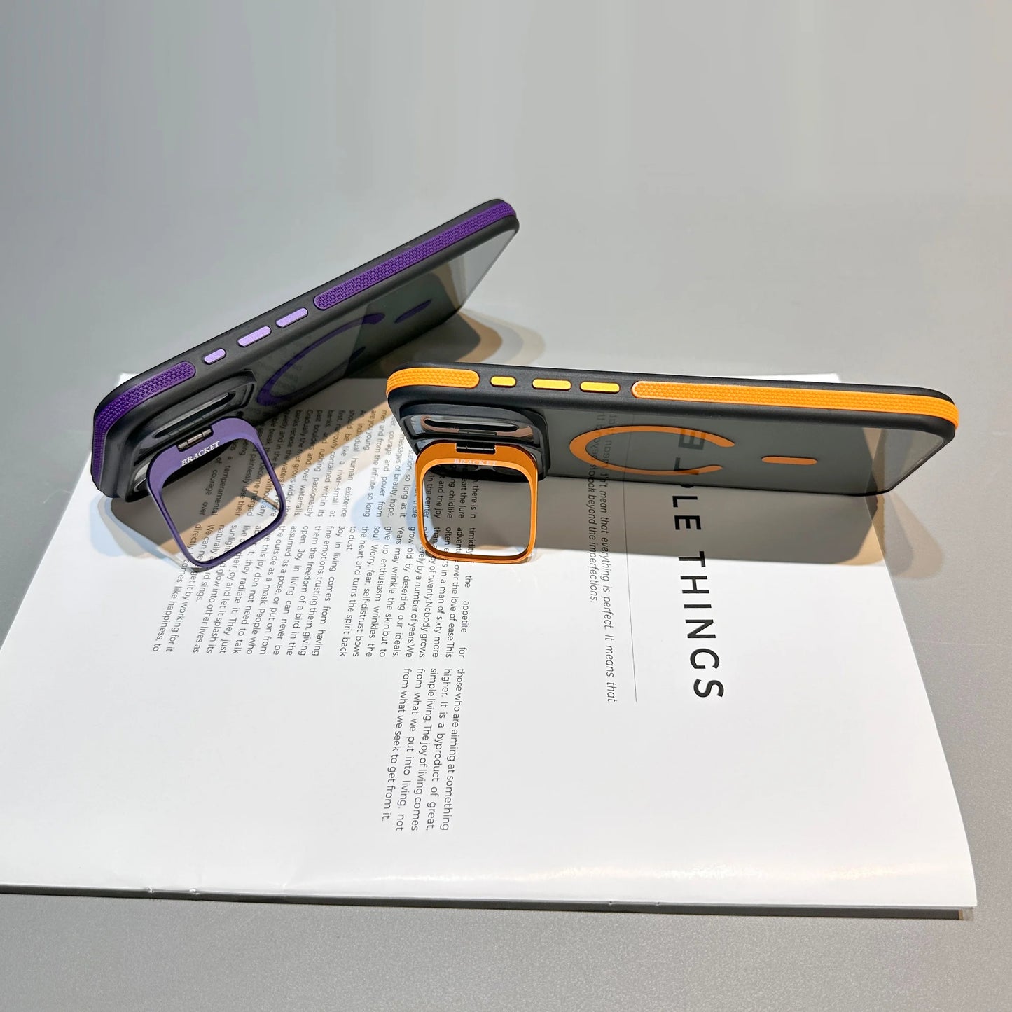 Luxury Matte Transparent MagSafe Kickstand Case — Magnetic Stand Cover for iPhone 11–17 Air, Plus, Pro Max