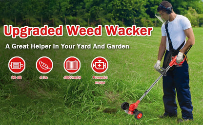 21V 4.0Ah Cordless Lawn Mower — Battery Powered Trimmer, Brush Cutter & Lawn Care Tool