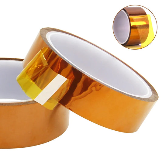 30m Gold Finger High-Temp Polyimide Tape – Anti-Static PET Insulation Tape for Lithium Batteries, Multi-Size Options