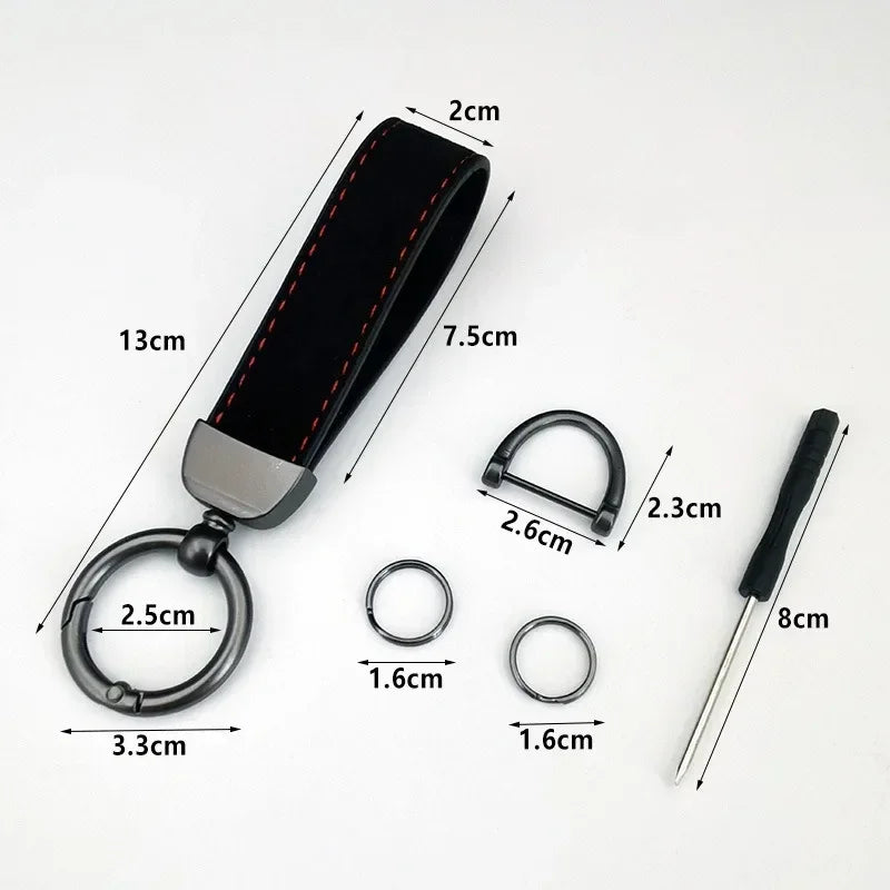 Suede Car Key Ring – Keychain Holder for Mercedes Benz W222/W210/W211/W124/W176/W203/W204/W212/W205/CLA/CLK/GLC/A200