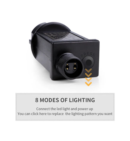 2025 LED Christmas & New Year Fairy String Lights — White/Warm/RGB Waterproof Party & Wedding Decoration