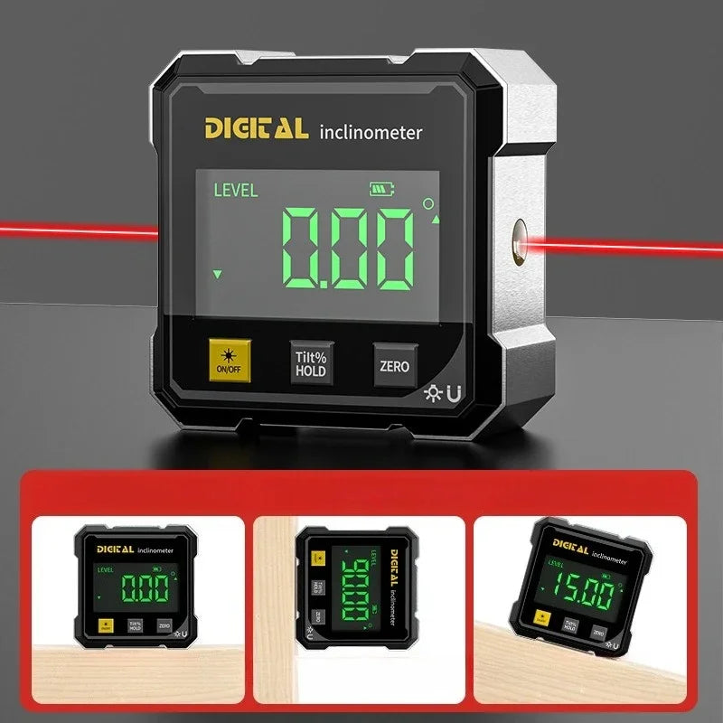 Pocket Digital Level Protractor — Professional 360° Magnetic Inclinome ...