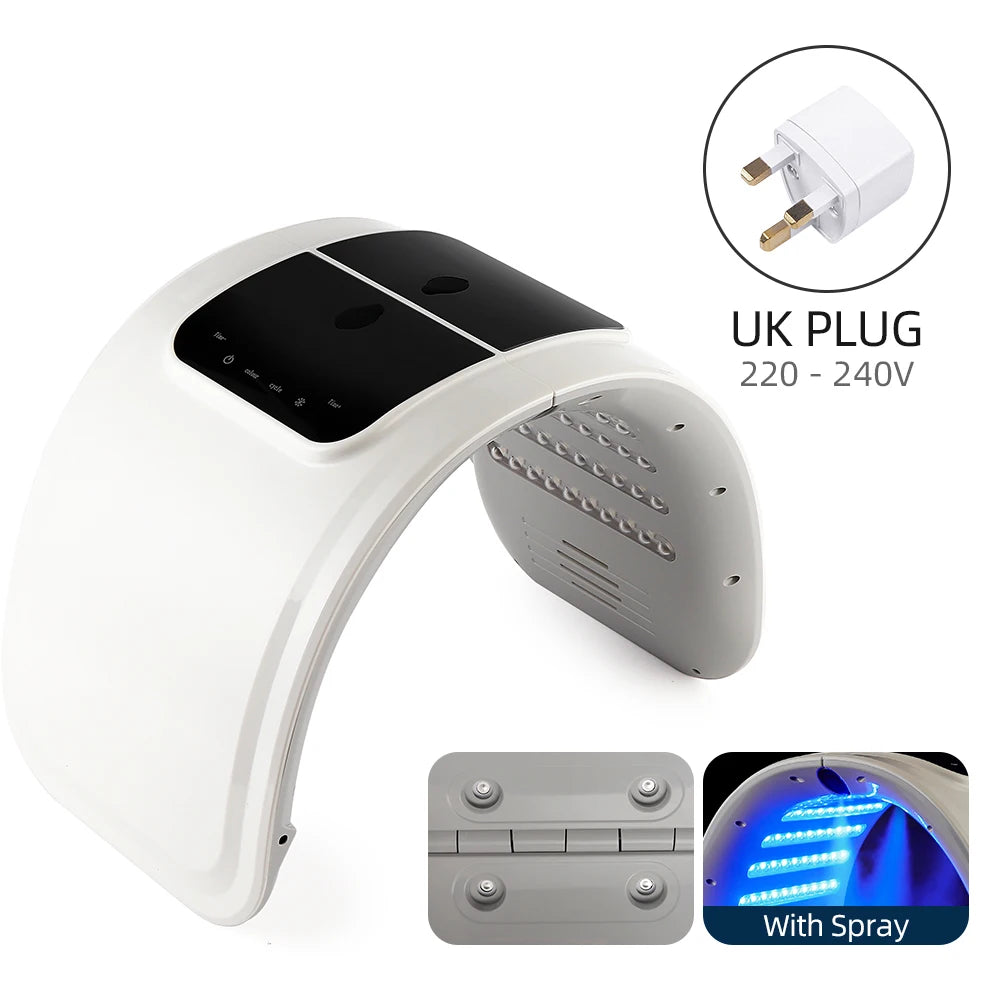 Foreverlily LED Face Mask PDT Machine – 7 Colors Light Photon Skin Rejuvenation, Facial & Body Beauty Spa with Nano Spray Mist