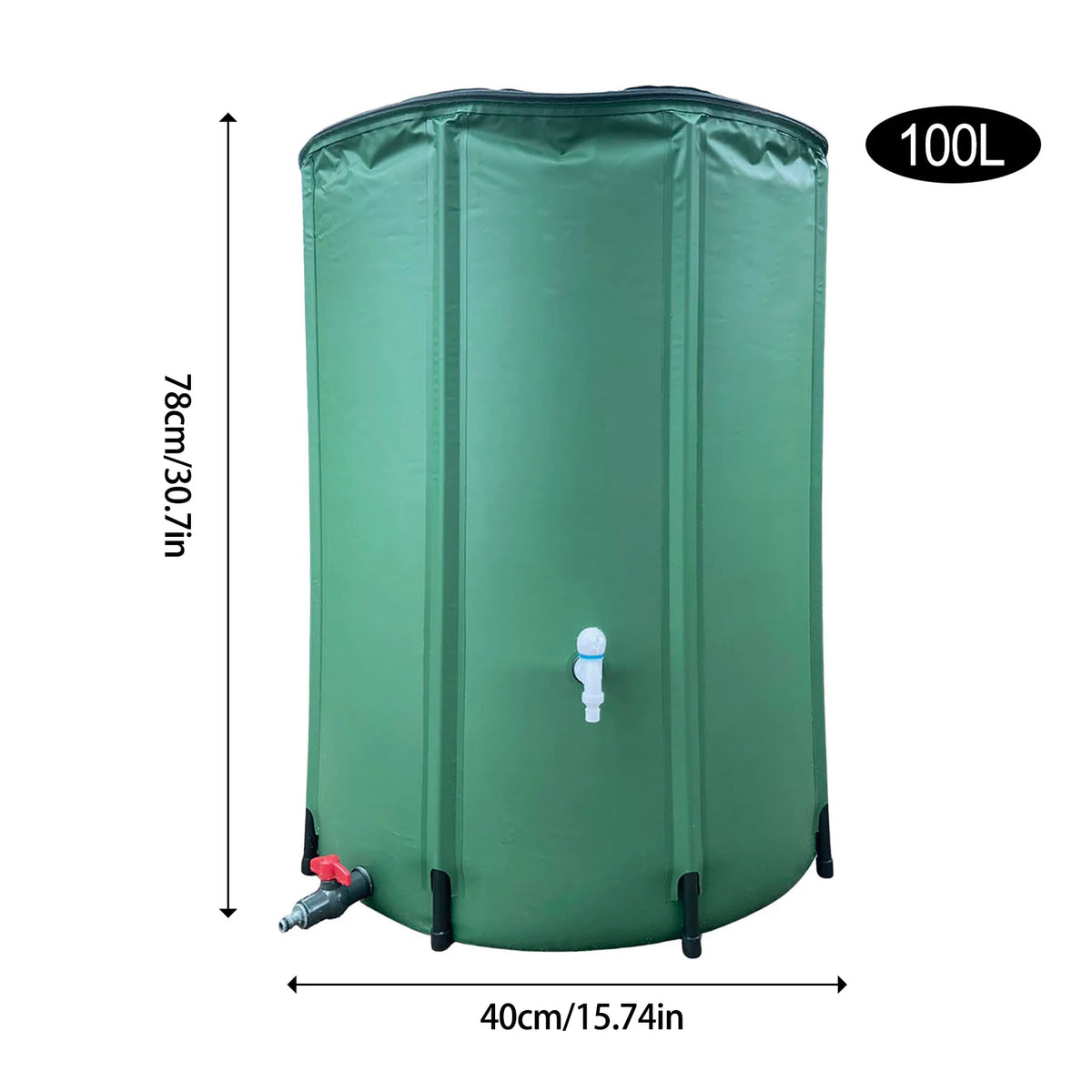 100-250L Rain Water Recovery Storage Tank | Collapsible Rain Barrel fo ...