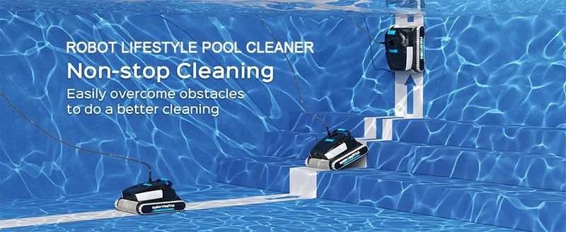 Robot Swimming Pool Cleaner – Cordless, APP-Controlled, Rechargeable 6400mAh Lithium Battery, Route Planning for Tiles, PVC, Mosaic, Cement