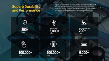 Ulefone Armor 24 Rugged Phone - 22000mAh, 24GB+256GB, 6.78" 120Hz Display, 64MP+64MP Camera, NFC, LED Light, Global Version